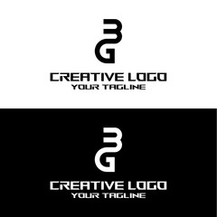 Obraz premium creative letter logo bg desain vektor