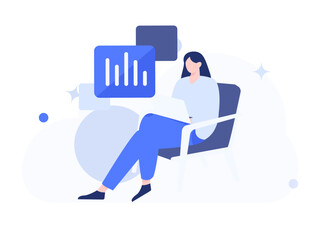 Home indoor character scene flat vector concept operation hand drawn illustration
