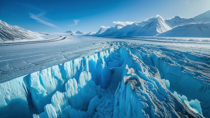 Majestic Glacier in Remote Wilderness Splendor