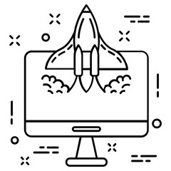 startup icon, simple vector design