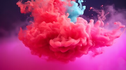 Obraz premium Colorful ink in water on a black background. Abstract background.