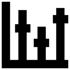statistics icon, simple vector design