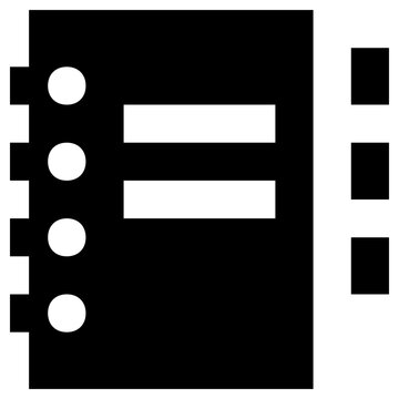 steno pad icon, simple vector design