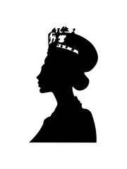 queen silhouette, princess, luxury, fashion, design, girl, silhouette vector, jubilee, her majesty, the queen, kingdom,  royal, queen, 