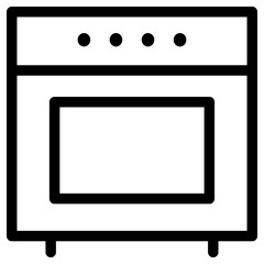 stove icon, simple vector design