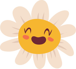 Flower leaves summer card elements spring illustration