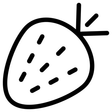 strawberry icon, simple vector design