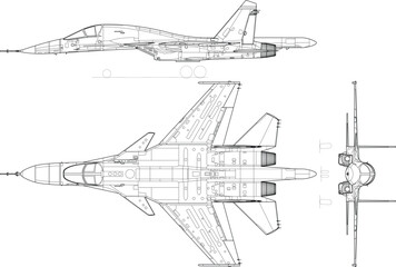 Sukhoi_Su-34-svg vector file.eps