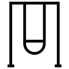 swings icon, simple vector design