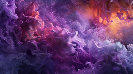 A series of morphing organic forms coalescing in a mesmerizing abstract fluid background. - obrazy, fototapety, plakaty