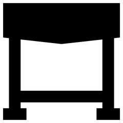 table icon, simple vector design