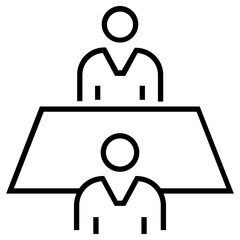 table talk icon, simple vector design