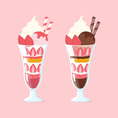 strawberry parfait dessert