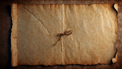 Vintage parchment paper with weathered edges, showcasing an ancient texture reminiscent of antiquity.