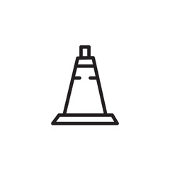 Traffic Cone Work Line Icon