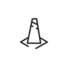 Traffic Cone Work Line Icon