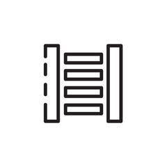 Stair Work Tools Line Icon