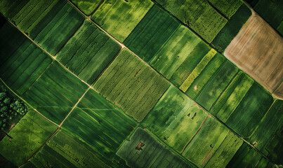 aerial view of agriculture