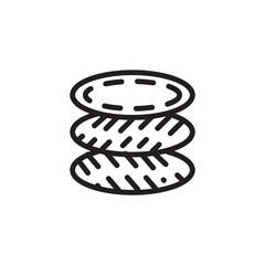 Air Fabric Layer Line Icon