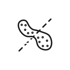 Anti Bacterial Fabric Line Icon