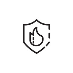 Anti Fabric Fire Line Icon