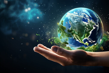 hands holding earth