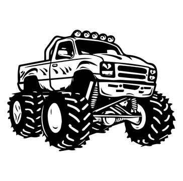 recommend clip art: Monster Truck Cartoon Vector