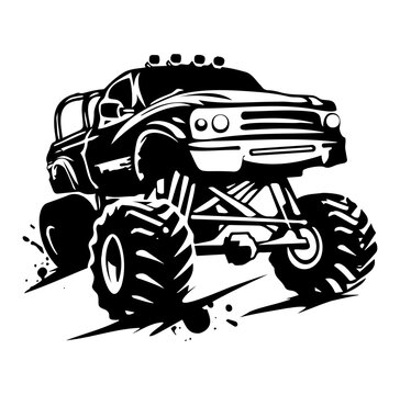 recommend clip art: Monster Truck Cartoon Vector