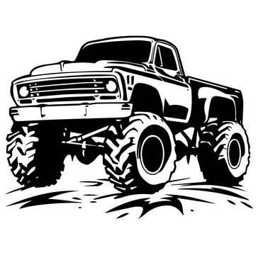 recommend clip art: Monster Truck Cartoon Vector