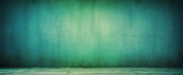 _Green to blue gradient grunge rough vintage flat texture surface background from Generative AI - obrazy, fototapety, plakaty