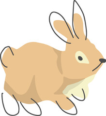 Obraz na płótnie Canvas Cute rabbits, wild animals and pets, Easter