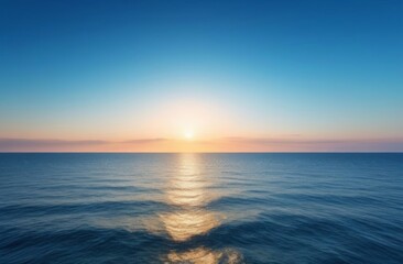 Obraz premium Sunset,Blue sea and blue sky with clouds nature background
