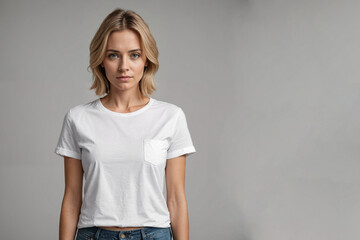 Blank white t-shirt mock-up.