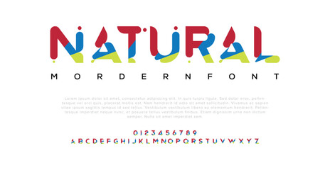 Colors font alphabet letters. Modern logo typography. Color creative art typographic design. Festive letter set for rainbow logo, headline, color cover title, joy monogram. Isolated vector typeset