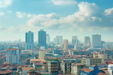 Fototapeta na wymiar photo of Phnom Penh Skyline