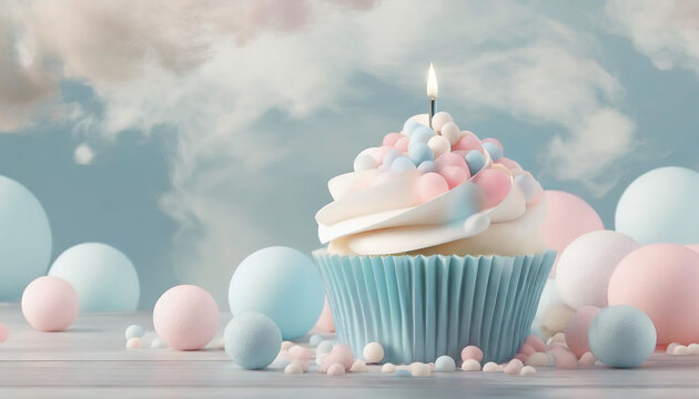 Cupcake with candle, lit birthday candle, single cupcake, celebration cupcake, party cupcake, dessert cupcake, baked cupcake, sweet cupcake, delicious cupcake, yummy cupcake, frosted cupcake