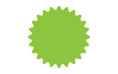 Red starburst, sunburst, burst, badge, sticker, stamp, seal or label, flat vector icon, design element.