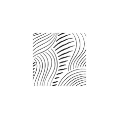 linear waves drawn in sketch style, art element in square shape without sides