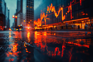 Fototapeta premium Graph Pattern: Digital Light in Cyberspace 