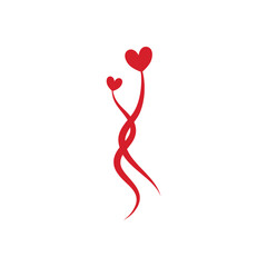 hand drawn love flourish line