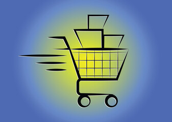 Ícone de carrinho de compras vetor EPS