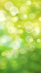 Obraz premium Luminous Green Bokeh: Abstract Background with Soft Light Circles