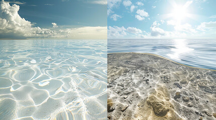 Clean vs Polluted: A Visual Contrast of Water Sources - obrazy, fototapety, plakaty