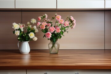 Modern kitchen interior with wooden furniture k professional advertising photography