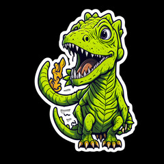 Little Cartoon Dinosaur Stickers