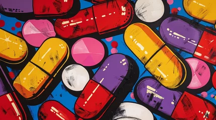 Fotobehang Drug Absorption,Pop Art © Holly