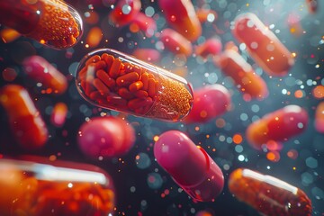 Drug Metabolism,3D Illustrate - obrazy, fototapety, plakaty