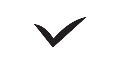 Black check mark icon. Tick symbol, tick icon vector illustration.