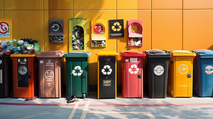 Eco-Friendly Waste Management System with Recycling Bins
