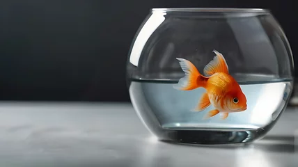 Fotobehang goldfish in aquarium © Image Studio
